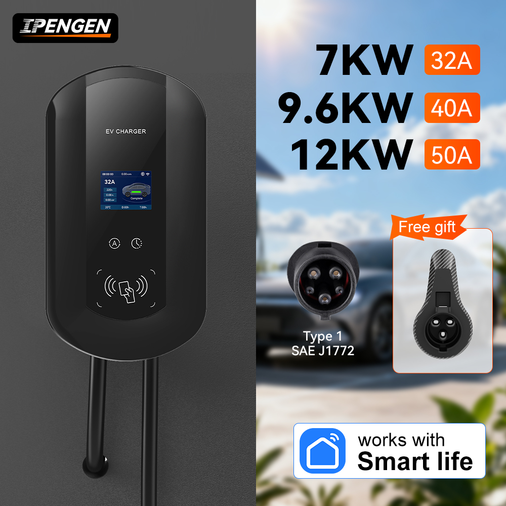 Ev Charging Cable - Зарядная станция IPENGEN 32A/40A/50A для электромобилей,