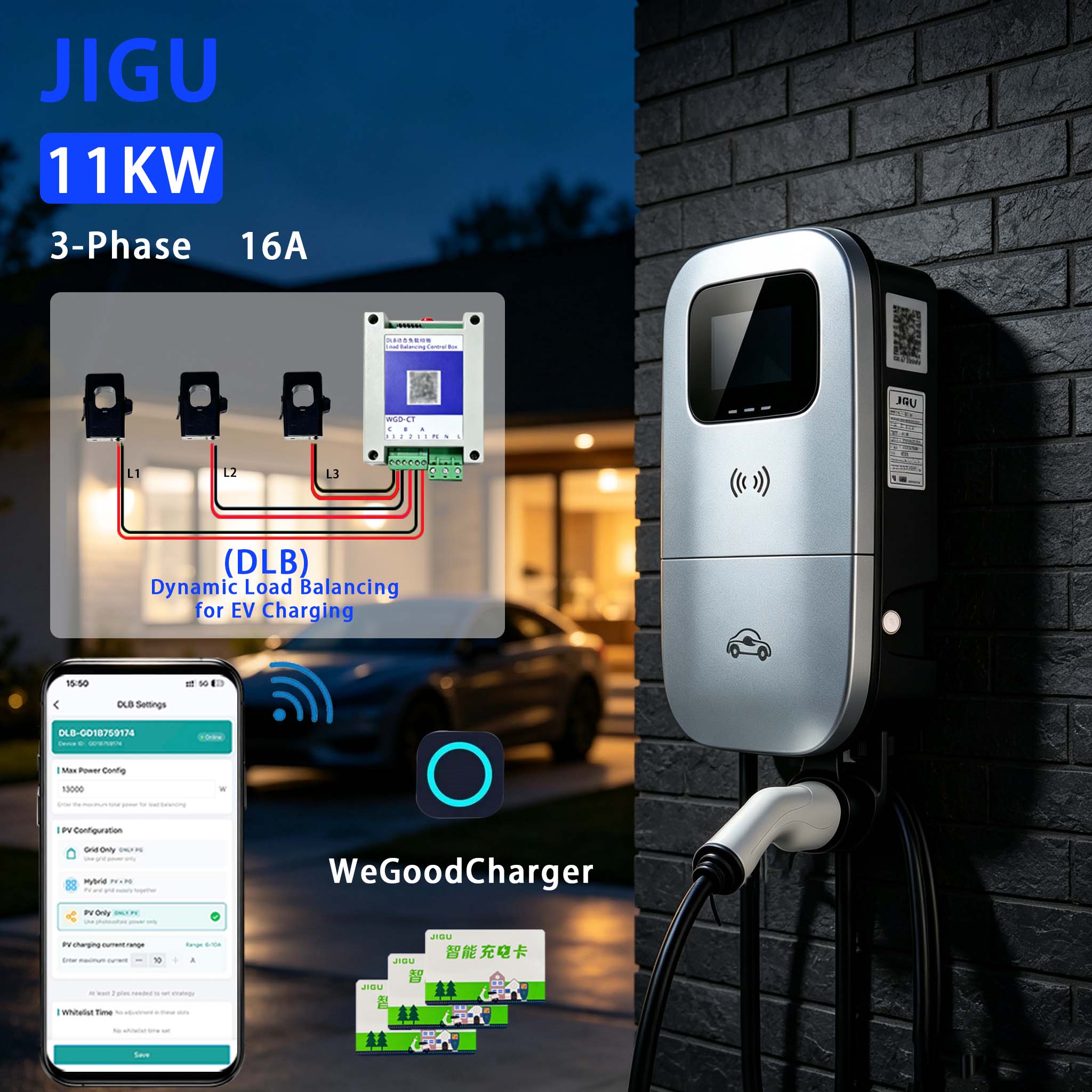 Зарядное устройство JIGU с дин – обзор и цена Wallbox Ev
