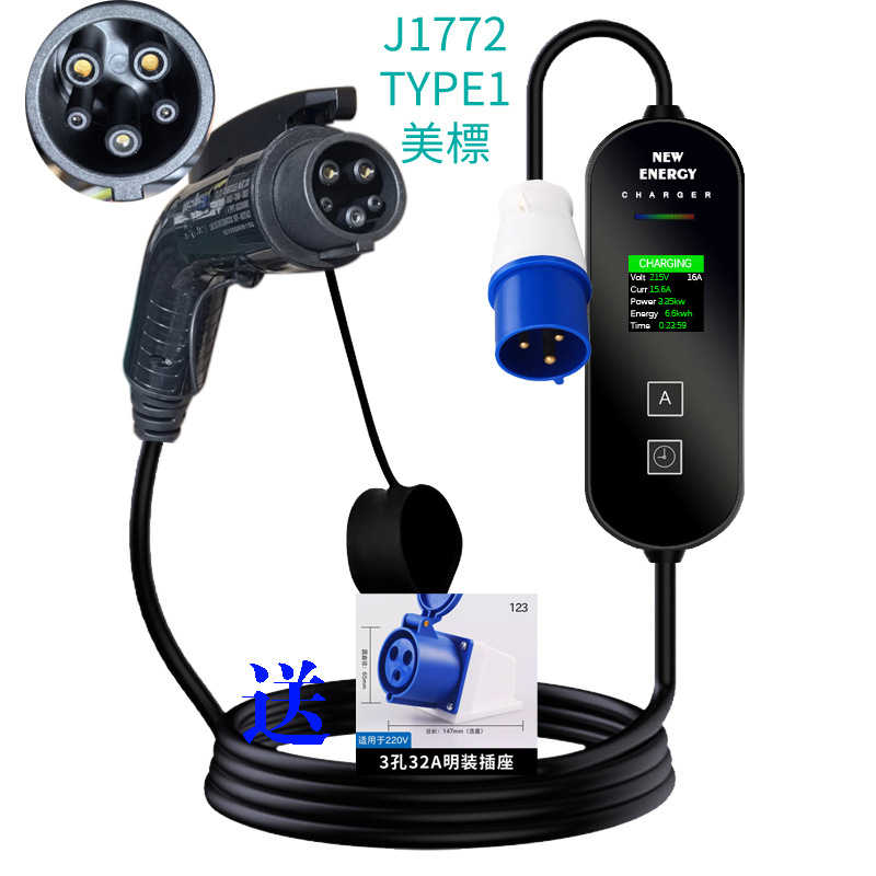 Портативная зарядная станция д – обзор и цена Portable Ev Charger 32A Type 2 Cee Plug